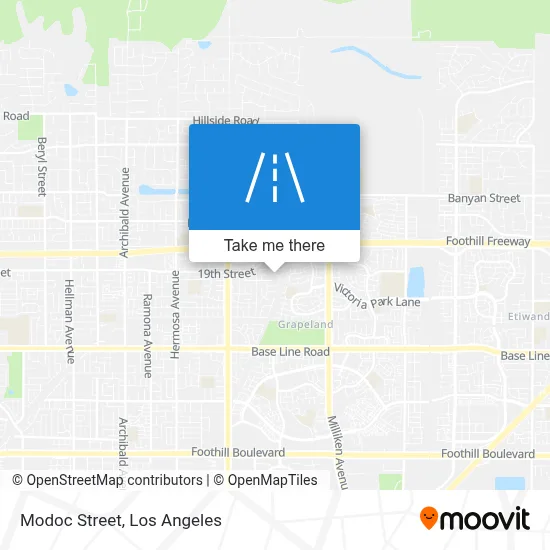 Modoc Street map