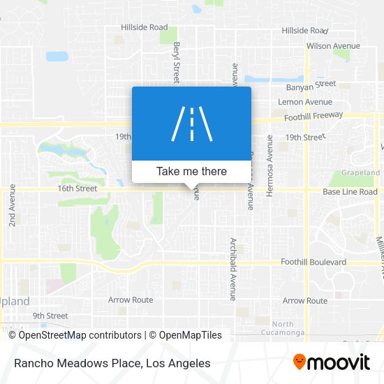Mapa de Rancho Meadows Place
