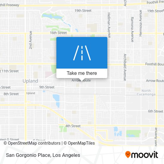 Mapa de San Gorgonio Place