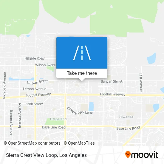 Sierra Crest View Loop map