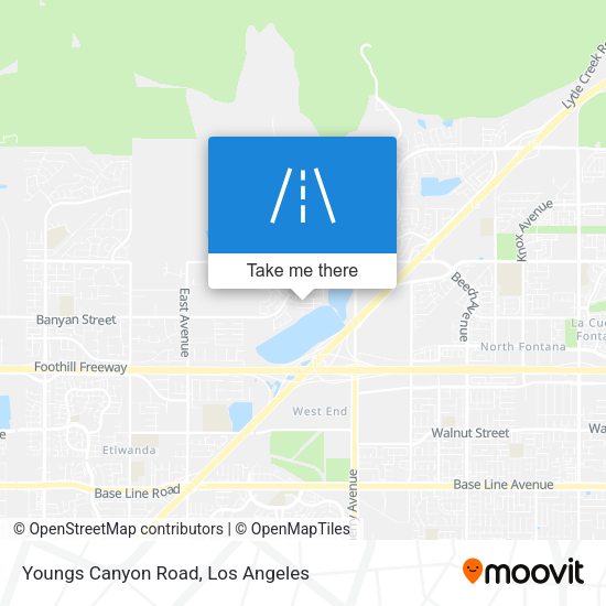 Youngs Canyon Road map