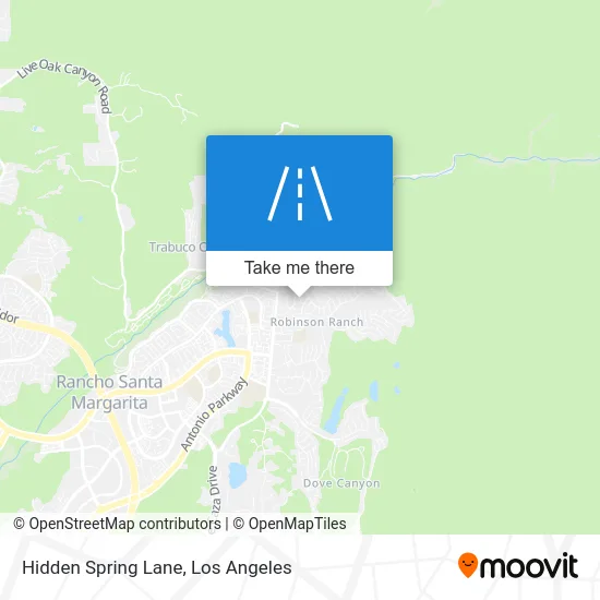 Hidden Spring Lane map