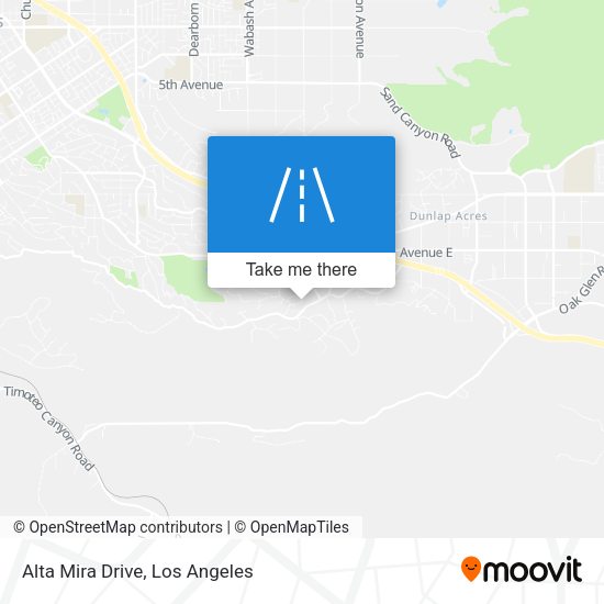 Alta Mira Drive map