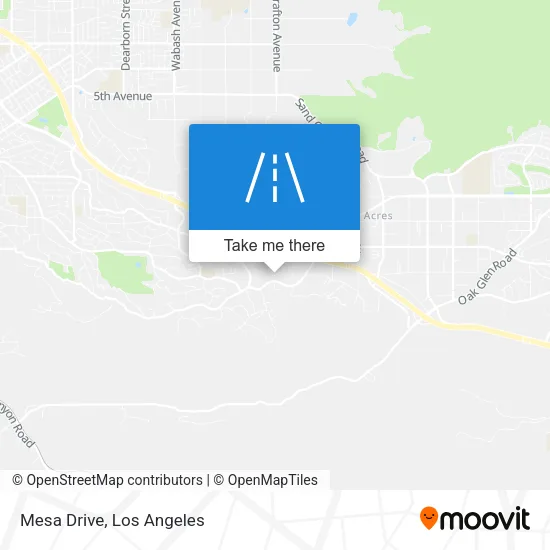 Mesa Drive map