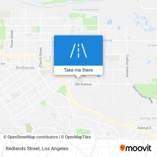 Redlands Street map
