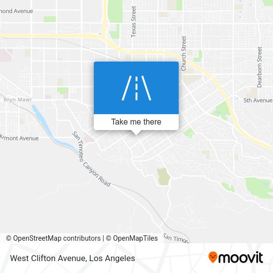 West Clifton Avenue map