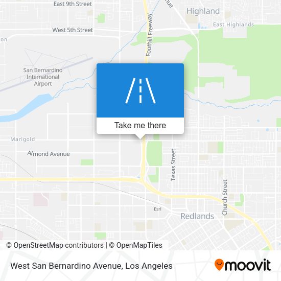 Mapa de West San Bernardino Avenue