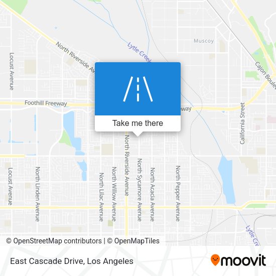 East Cascade Drive map