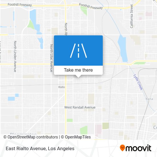 East Rialto Avenue map
