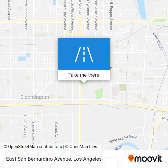Mapa de East San Bernardino Avenue