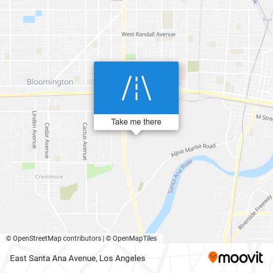 Mapa de East Santa Ana Avenue