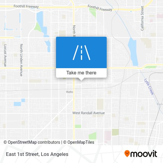 Mapa de East 1st Street