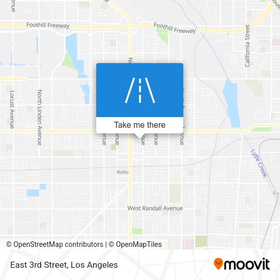 Mapa de East 3rd Street