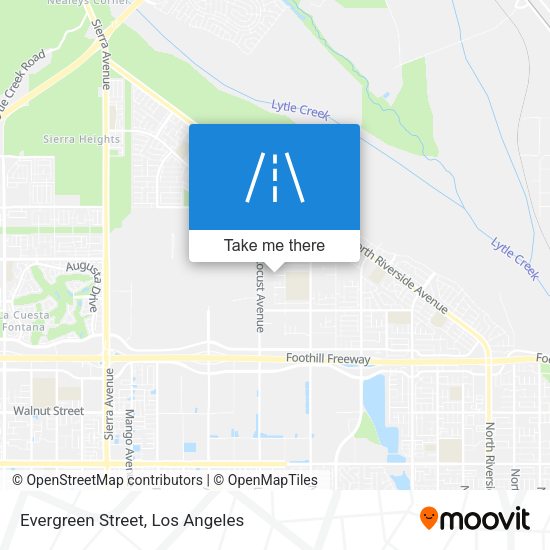 Evergreen Street map