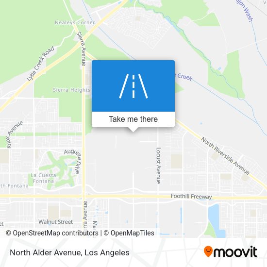 North Alder Avenue map