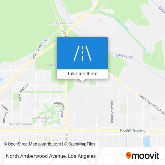 North Amberwood Avenue map