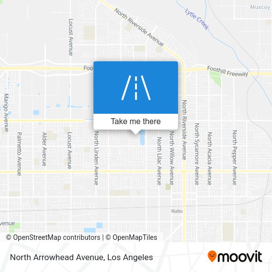 Mapa de North Arrowhead Avenue