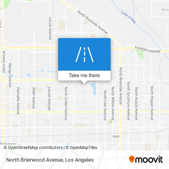 North Brierwood Avenue map