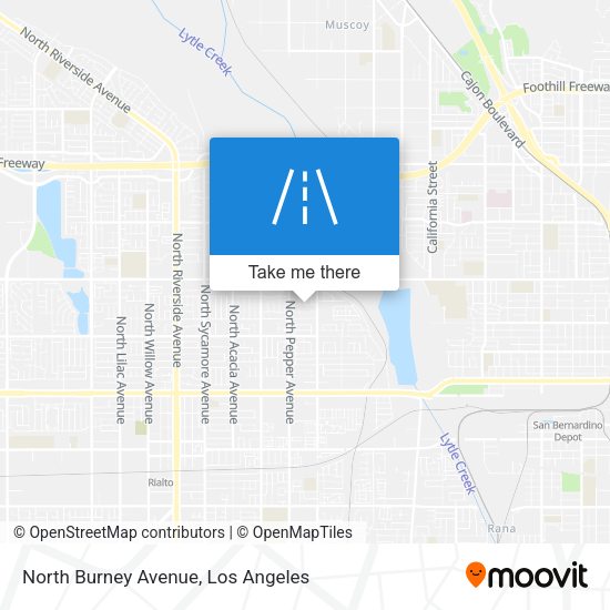 North Burney Avenue map