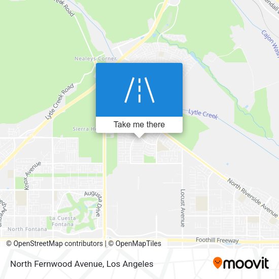 North Fernwood Avenue map