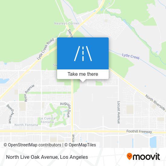 North Live Oak Avenue map