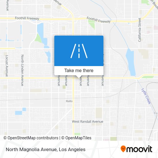 North Magnolia Avenue map