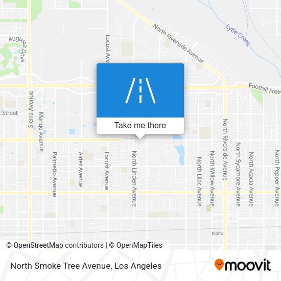 Mapa de North Smoke Tree Avenue