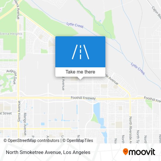 Mapa de North Smoketree Avenue