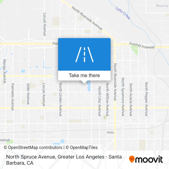 North Spruce Avenue map