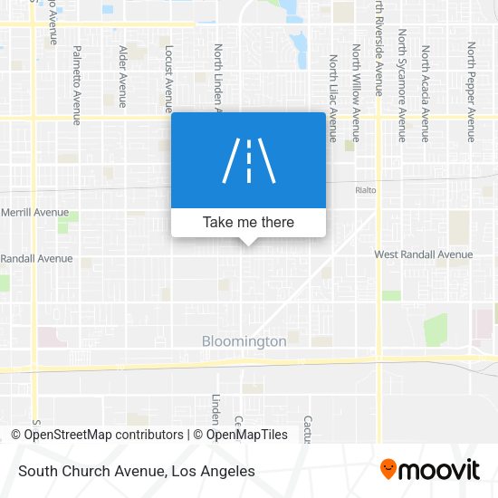 South Church Avenue map