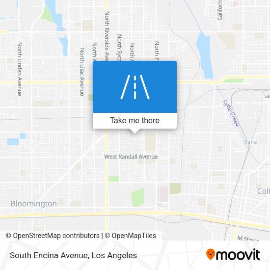 South Encina Avenue map