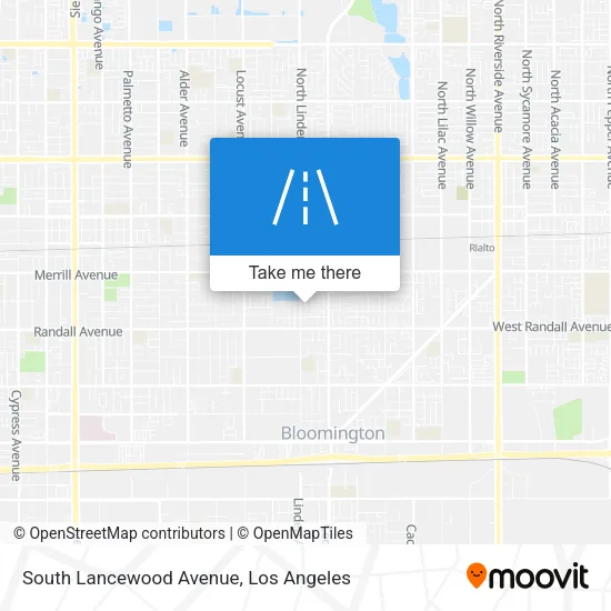 South Lancewood Avenue map