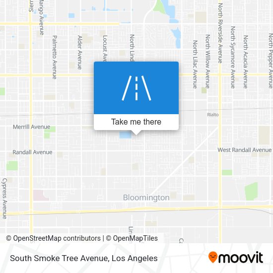 South Smoke Tree Avenue map