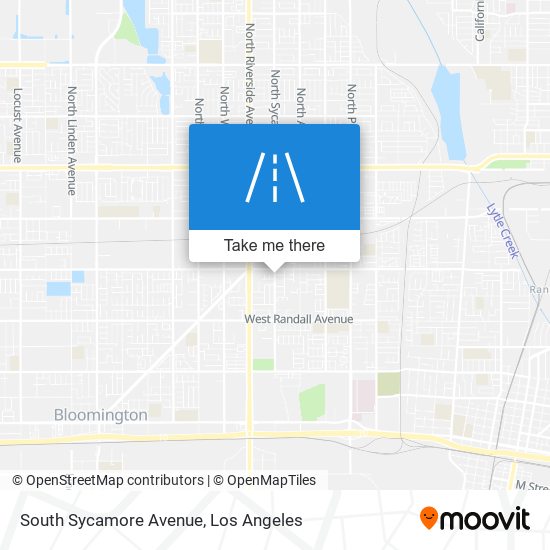 South Sycamore Avenue map