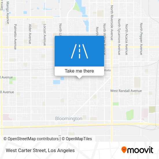 West Carter Street map