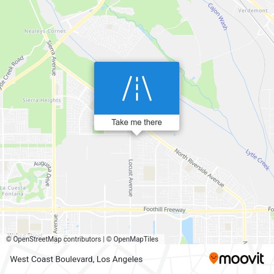 West Coast Boulevard map