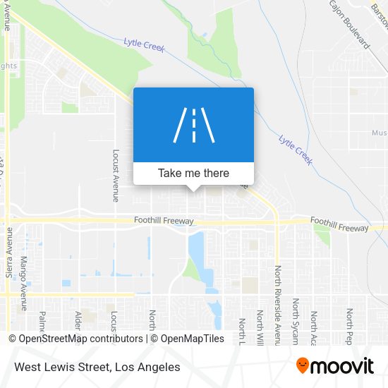 West Lewis Street map
