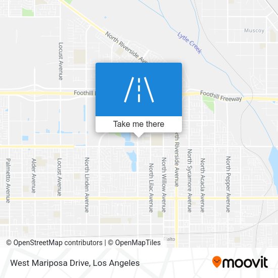 Mapa de West Mariposa Drive