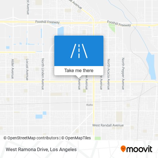 West Ramona Drive map