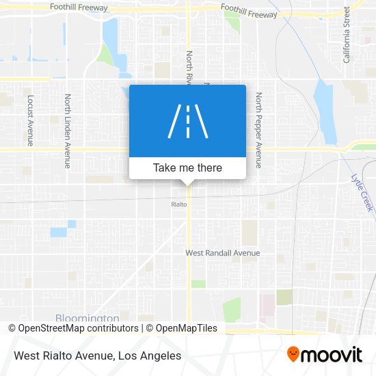 West Rialto Avenue map