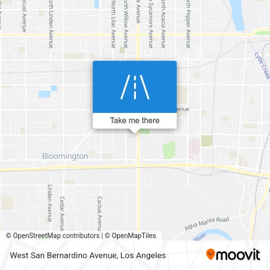 West San Bernardino Avenue map