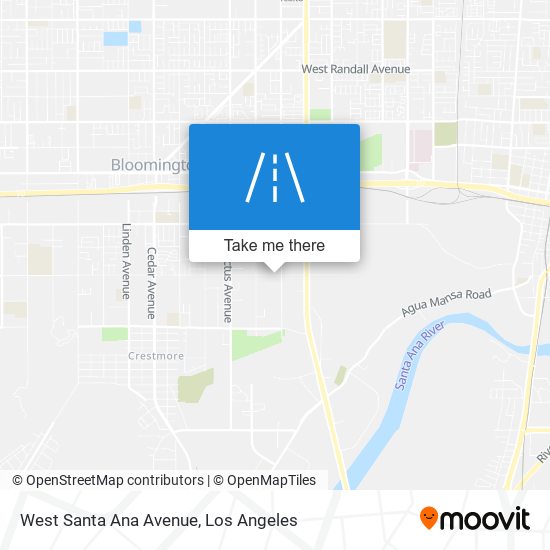 Mapa de West Santa Ana Avenue