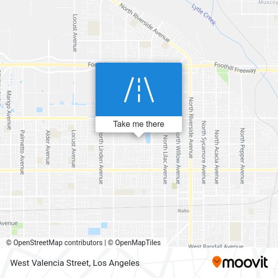 Mapa de West Valencia Street