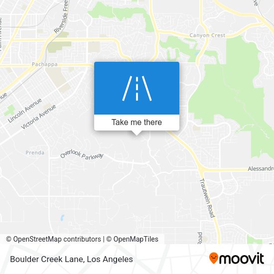Mapa de Boulder Creek Lane