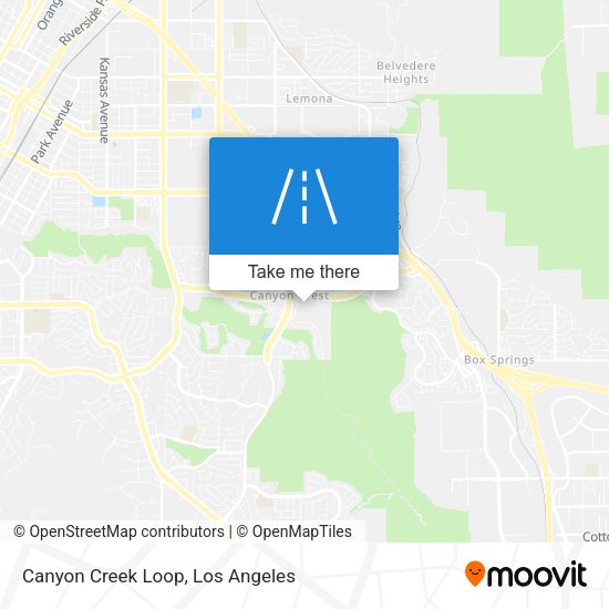 Canyon Creek Loop map