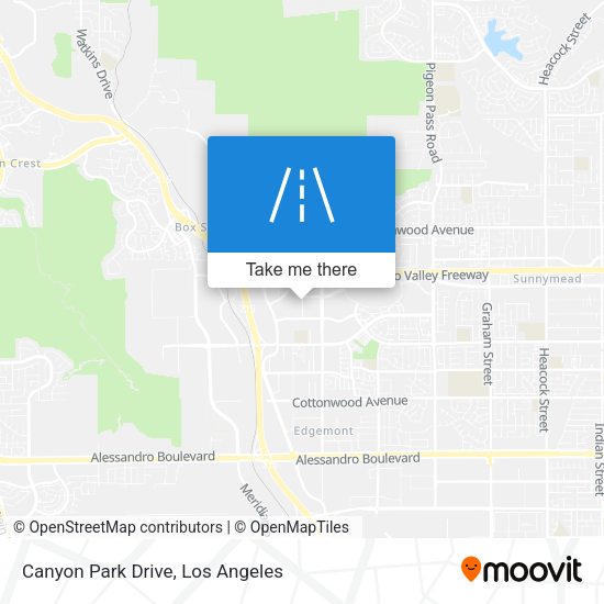 Canyon Park Drive map