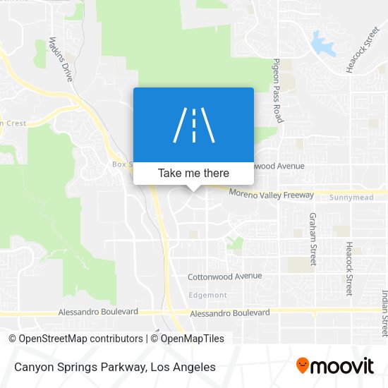 Canyon Springs Parkway map