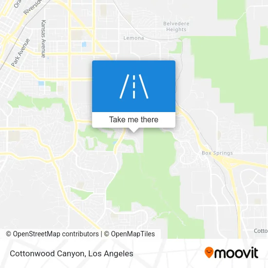 Cottonwood Canyon map