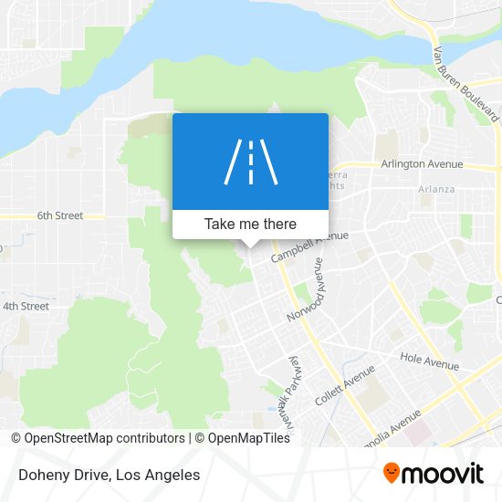 Mapa de Doheny Drive