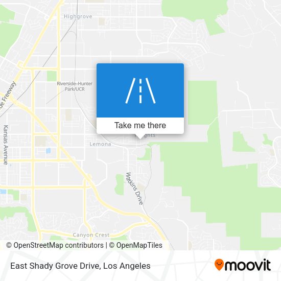 East Shady Grove Drive map